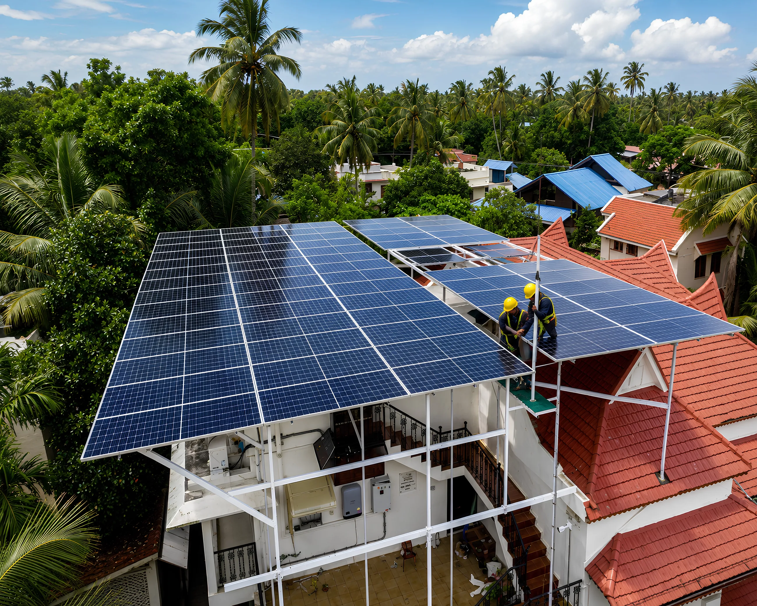 Rooftop solar panels shown on the BJAN Group website